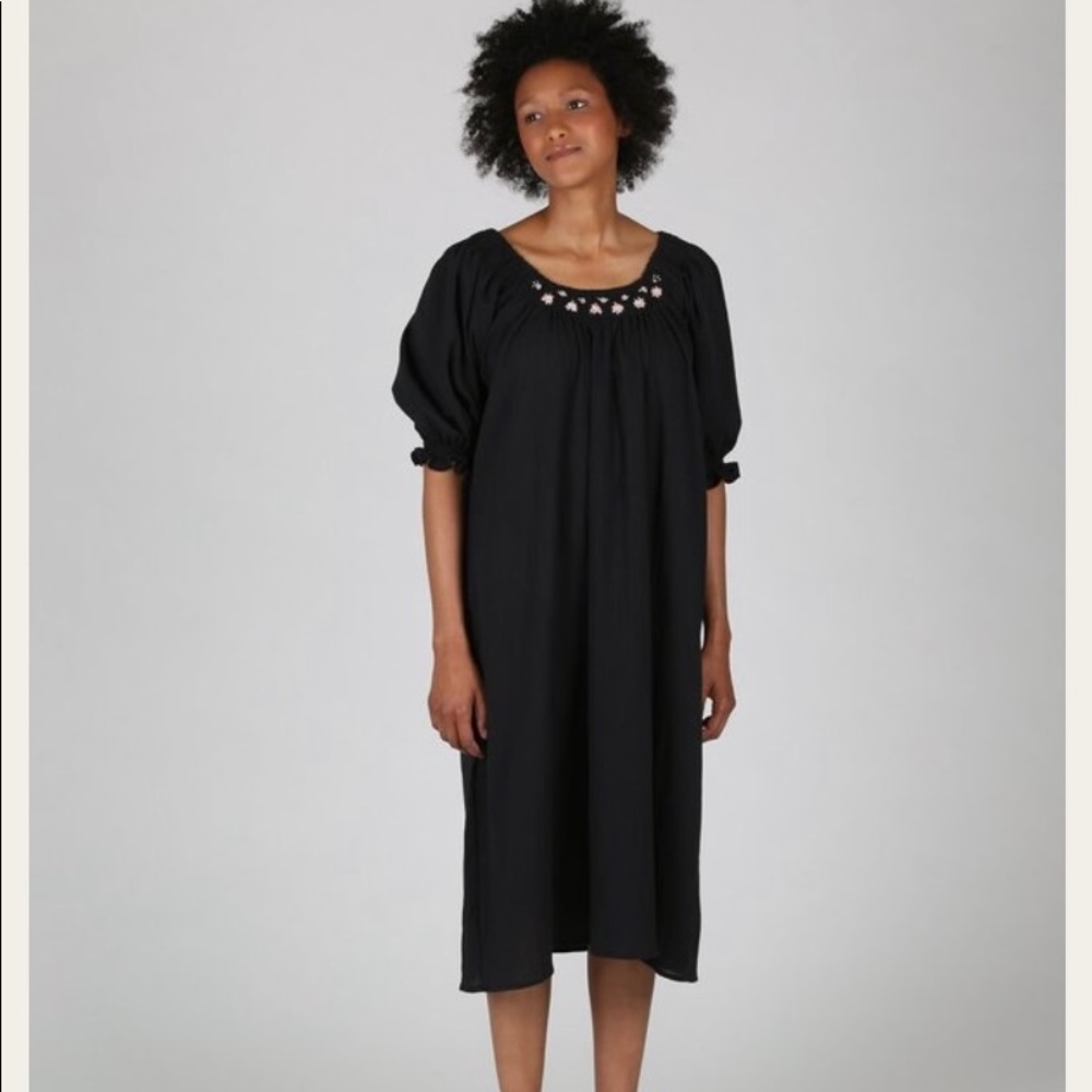 Tach Clothing Traviata Black Dress NWT Hand embroidered Sz Large
